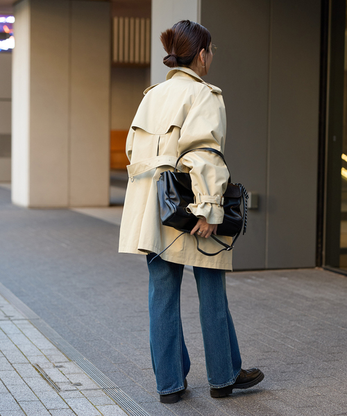 JOURNAL STANDARD（ジャーナルスタンダード）の「ハイカウントミディートレンチコート（トレンチコート・レディース・カーキ/ベージュ系その他・38/36）」の17枚目の写真