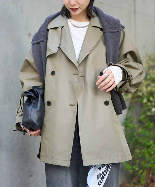JOURNAL STANDARD（ジャーナルスタンダード）の「ハイカウントミディートレンチコート（トレンチコート・レディース・カーキ/ベージュ系その他・38/36）」の13枚目の写真