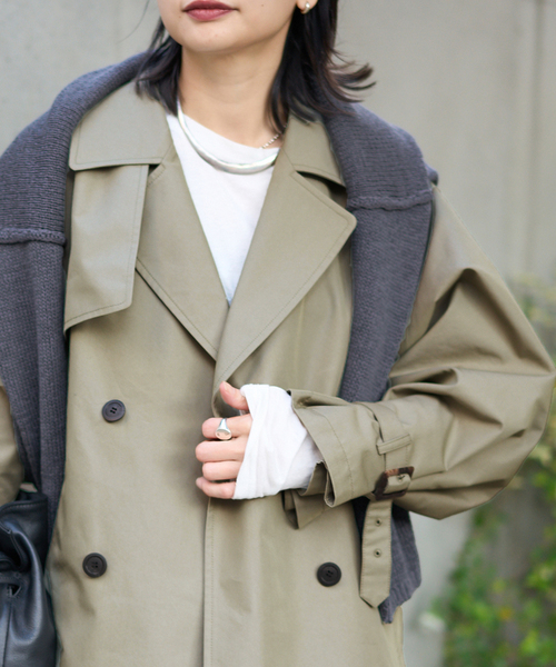 JOURNAL STANDARD（ジャーナルスタンダード）の「ハイカウントミディートレンチコート（トレンチコート・レディース・カーキ/ベージュ系その他・38/36）」の14枚目の写真