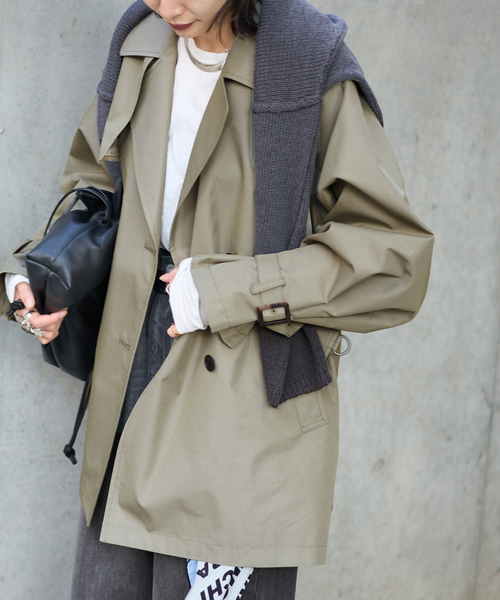 JOURNAL STANDARD（ジャーナルスタンダード）の「ハイカウントミディートレンチコート（トレンチコート・レディース・カーキ/ベージュ系その他・38/36）」の16枚目の写真