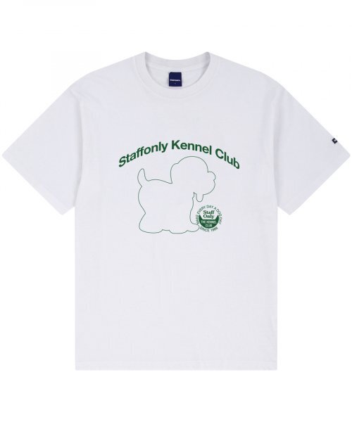 STAFF ONLY(スタッフオンリー)の「DOGGY TEE (WHITE/GREEN)(Tシャツ/カットソー・レディース・その他・MEDIUM/LARGE)」の1枚目の写真