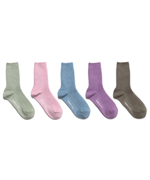 YARNWORKS（ヤーンワークス）の「[Dusty Color 5 Pack]WORK0-middle Basic Lip Socks（ソックス/靴下・メンズ）」