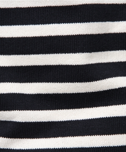 OUTLET（アウトレット）の「【Sheta】ボートネックボーダーカットソー（Tシャツ/カットソー・レディース・ネイビー・0/1）」の2枚目の写真