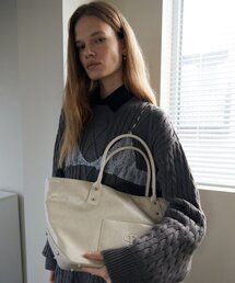 CHRISTINE PROJECT（クリスティンプロジェクト）の「STUD BASKET BAG(MARSHMALLOW)（トートバッグ・レディース）」