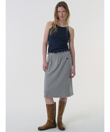 LLL DESIGN STUDIO（lllデザインスタジオ）の「Pointtel Smoke Jersey Skirt_Heather Gray（スカート）」