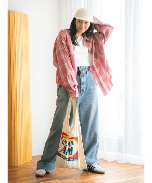 Ungrid(アングリッド)の「カットオフデザインチェックルーズシャツ(シャツ/ブラウス・レディース・アイボリー/レッド・FREE)」の22枚目の写真