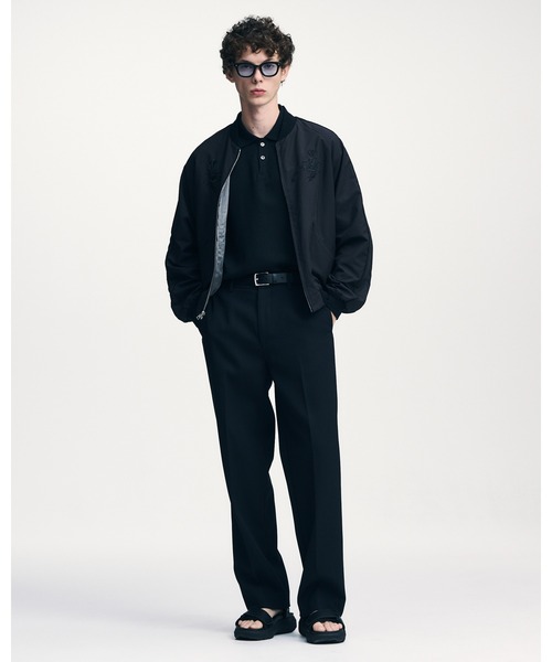SOPHNET.(ソフネット)の「LINEN MESH OVERSIZED POLO(ポロシャツ・メンズ・オフホワイト/ブラック・4/3/2/1/5)」の4枚目の写真
