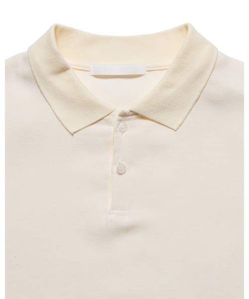 SOPHNET.(ソフネット)の「LINEN MESH OVERSIZED POLO(ポロシャツ・メンズ・オフホワイト/ブラック・4/3/2/1/5)」の9枚目の写真