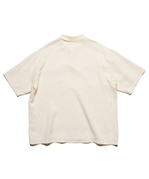 SOPHNET.(ソフネット)の「LINEN MESH OVERSIZED POLO(ポロシャツ・メンズ・オフホワイト/ブラック・4/3/2/1/5)」の8枚目の写真