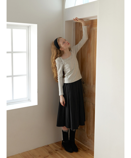 RE_L(リエル)の「Sou layered t-shirt_2piece (melange gray)(Tシャツ/カットソー・レディース・その他・FREE)」の4枚目の写真