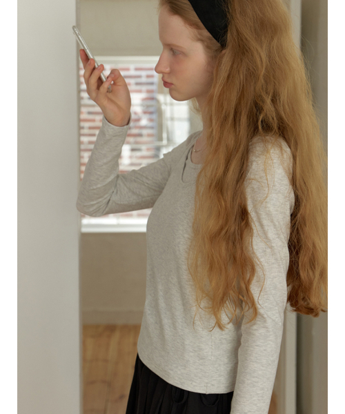 RE_L(リエル)の「Sou layered t-shirt_2piece (melange gray)(Tシャツ/カットソー・レディース・その他・FREE)」の5枚目の写真