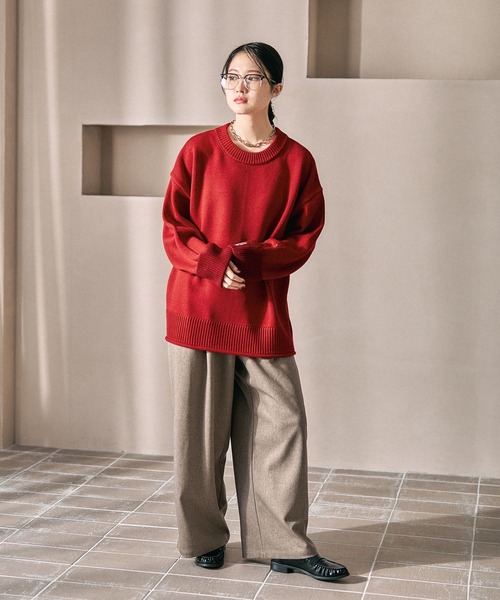 LEPSIM（レプシィム）の「2タックストレートパンツ　632746（その他パンツ・レディース・ブラック/アイボリー/チャコールグレー/ブラウン・FREE）」の15枚目の写真