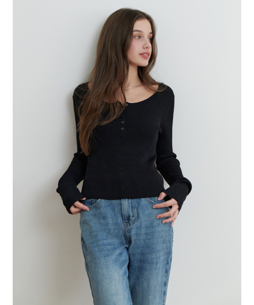 RE_L(リエル)の「Bonny button knit (black)(ニット/セーター・レディース・その他・FREE)」の3枚目の写真