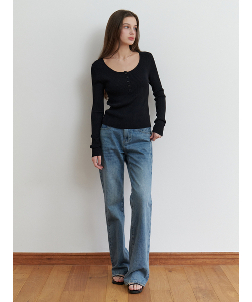 RE_L(リエル)の「Bonny button knit (black)(ニット/セーター・レディース・その他・FREE)」の4枚目の写真