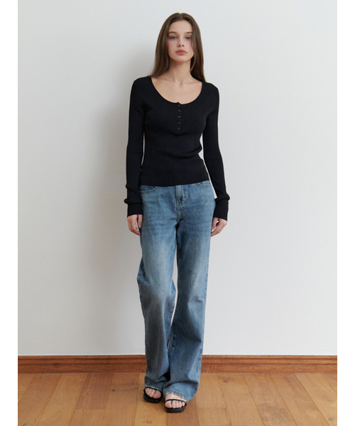 RE_L(リエル)の「Bonny button knit (black)(ニット/セーター・レディース・その他・FREE)」の5枚目の写真