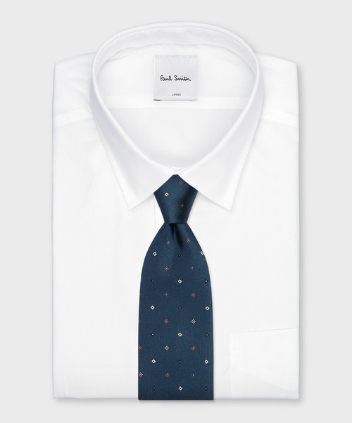 Paul Smith(ポールスミス)の「スクエアモチーフ タイ【160036 552MJ】(ネクタイ・メンズ・ブルーグリーン/バーガンディー/ネイビー・FREE)」の7枚目の写真