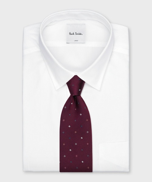 Paul Smith(ポールスミス)の「スクエアモチーフ タイ【160036 552MJ】(ネクタイ・メンズ・ブルーグリーン/バーガンディー/ネイビー・FREE)」の9枚目の写真