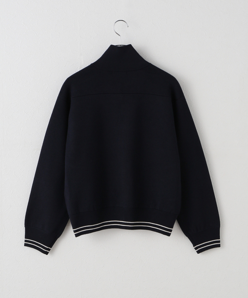 JOURNAL STANDARD（ジャーナルスタンダード）の「トラックニットジャケット（その他トップス・レディース・ネイビー/ブラック系その他・FREE）」の3枚目の写真