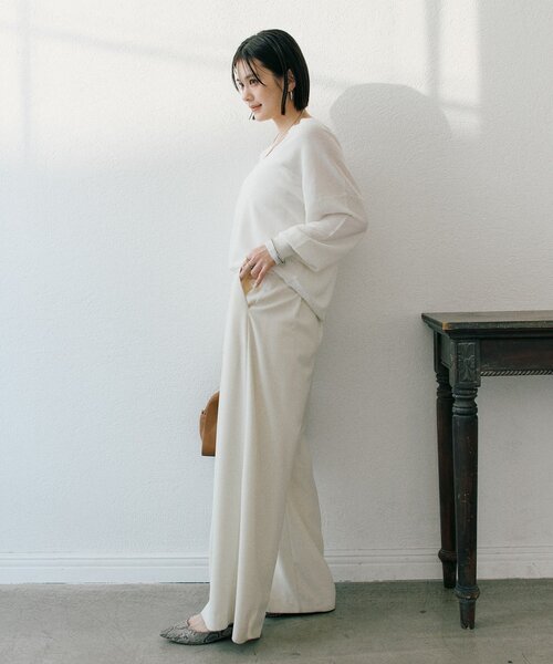 RIVE DROITE(リヴドロワ)の「【華やかな煌めき】ペーパースパングルニット(ニット/セーター・レディース・オフホワイト/ブラック/ミント/ベージュ・FREE)」の12枚目の写真