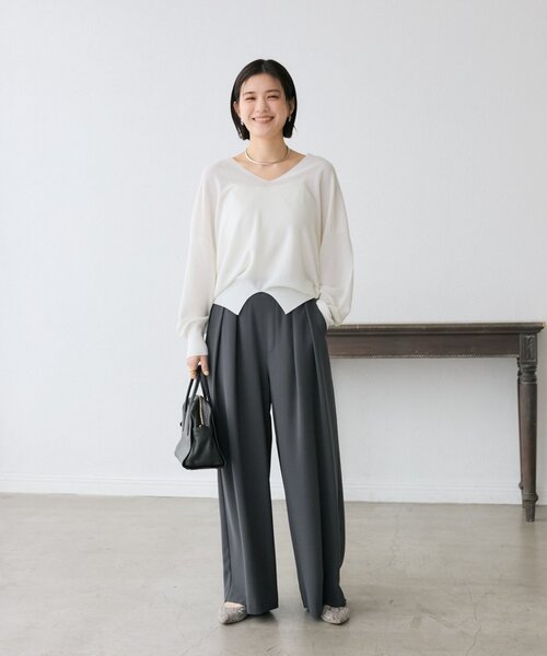 RIVE DROITE(リヴドロワ)の「【華やかな煌めき】ペーパースパングルニット(ニット/セーター・レディース・オフホワイト/ブラック/ミント/ベージュ・FREE)」の19枚目の写真