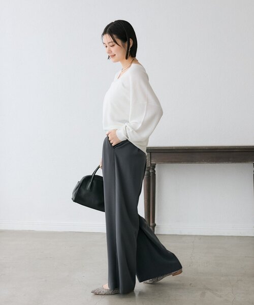 RIVE DROITE(リヴドロワ)の「【華やかな煌めき】ペーパースパングルニット(ニット/セーター・レディース・オフホワイト/ブラック/ミント/ベージュ・FREE)」の20枚目の写真