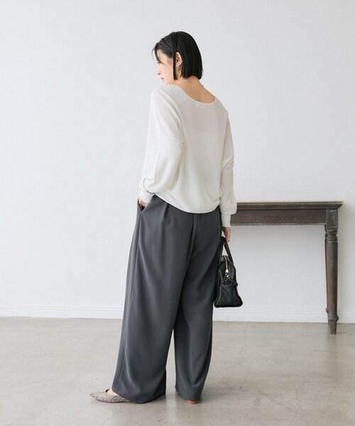 RIVE DROITE(リヴドロワ)の「【華やかな煌めき】ペーパースパングルニット(ニット/セーター・レディース・オフホワイト/ブラック/ミント/ベージュ・FREE)」の21枚目の写真