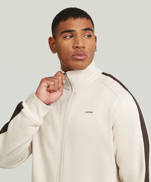 G-STAR(ジースター)の「Track Sweater Jacket/スリーブラインスウェットトラックジャケット(ジャージ・メンズ・ホワイト系その他/ダークブラック・SMALL/MEDIUM/LARGE/X-LARGE/X-SMALL)」の4枚目の写真