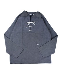 【T14】【modAS/モダス】Unisex Original V-Neck Rigging Shirt with Drawstring