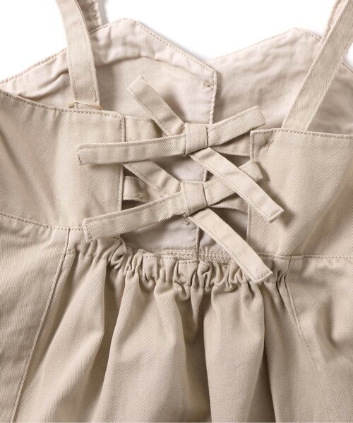 apres les cours(アプレレクール)の「ハートボタンバックリボンジャンスカ_ジュニア対応(ジャンパースカート・キッズ・インディゴブルー/ベージュ・140/130/120/110/100/90/80)」の17枚目の写真