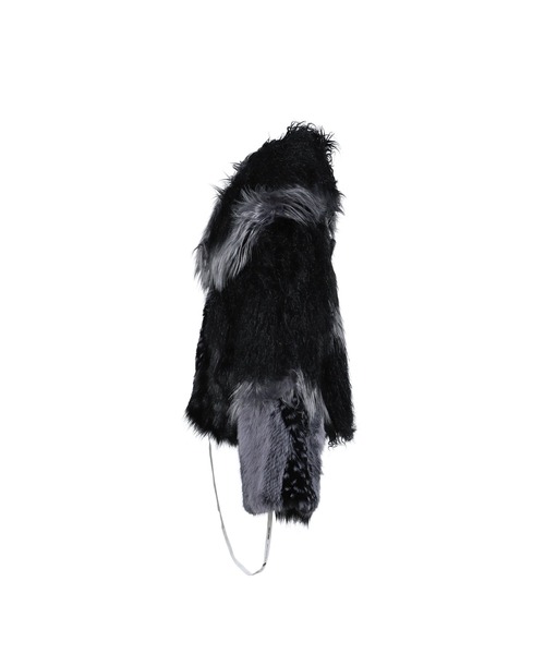 Jaded London(ジェイデッドロンドン)の「PATCHWORK FUR ASYM COAT(その他アウター・レディース・ブラック・M/L/XS/S)」の7枚目の写真