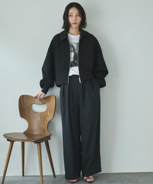 Doux archives（ドゥアルシーヴ）の「ラップ風タックパンツ（その他パンツ・レディース・ミント/ブラック/オフホワイト・SMALL/MEDIUM）」の6枚目の写真