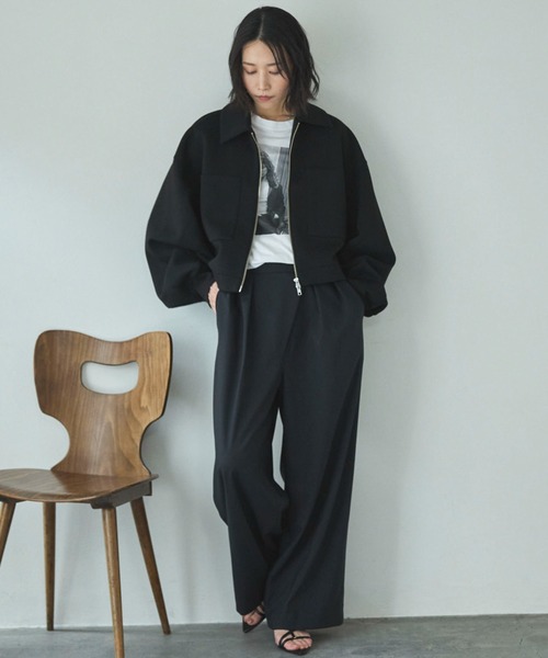 Doux archives（ドゥアルシーヴ）の「ラップ風タックパンツ（その他パンツ・レディース・ミント/ブラック/オフホワイト・SMALL/MEDIUM）」の11枚目の写真