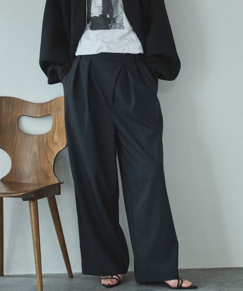 Doux archives（ドゥアルシーヴ）の「ラップ風タックパンツ（その他パンツ・レディース・ミント/ブラック/オフホワイト・SMALL/MEDIUM）」の13枚目の写真