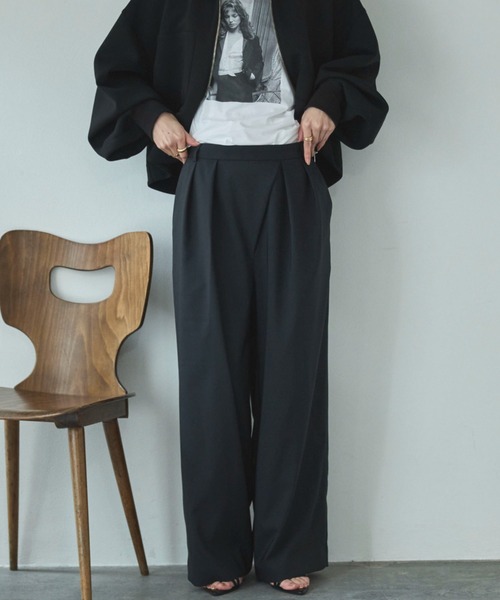 Doux archives（ドゥアルシーヴ）の「ラップ風タックパンツ（その他パンツ・レディース・ミント/ブラック/オフホワイト・SMALL/MEDIUM）」の14枚目の写真