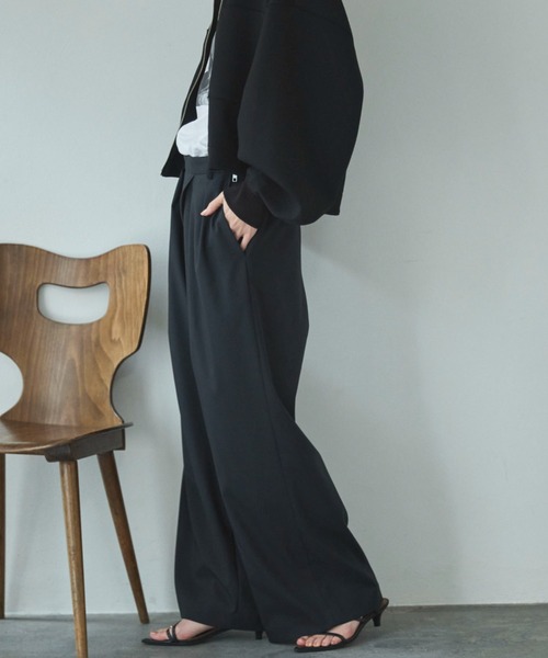 Doux archives（ドゥアルシーヴ）の「ラップ風タックパンツ（その他パンツ・レディース・ミント/ブラック/オフホワイト・SMALL/MEDIUM）」の19枚目の写真