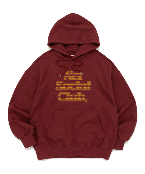BLUR LOGO HOOD (BURGUNDY)