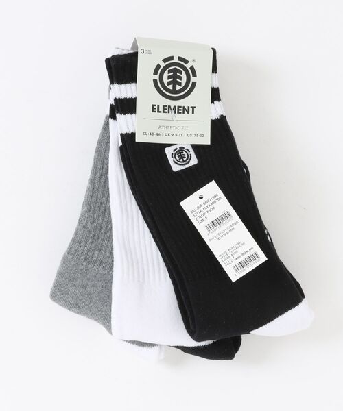 ELEMENT（エレメント）の「ELEMENT メンズ 2TONE ICON SOCKS 3PK ソックス 【2026年春夏モデル】（ソックス/靴下・メンズ・マルチ・FREE）」の2枚目の写真