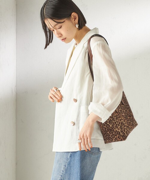 SHIPS(シップス)の「〈手洗い可能〉ラミー 4 ジャケット 26SS(テーラードジャケット・レディース・ダークグレー/ブラウン/ホワイト/カーキ・36/38)」の6枚目の写真