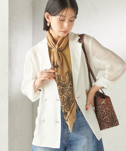 SHIPS(シップス)の「〈手洗い可能〉ラミー 4 ジャケット 26SS(テーラードジャケット・レディース・ダークグレー/ブラウン/ホワイト/カーキ・36/38)」の7枚目の写真