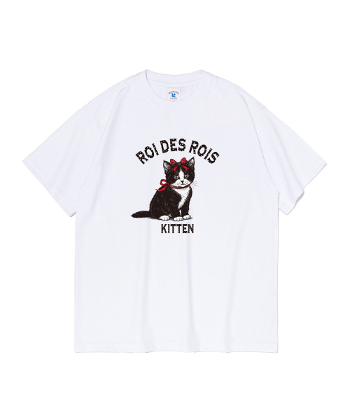 ROIDESROIS(ロワデロワ)の「キトンキャットプリント半袖Tシャツ(ホワイトエディション)(Tシャツ/カットソー・レディース・その他・S/M/L/2XL/XL)」の1枚目の写真