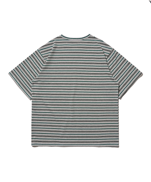 CARGOBROS(カーゴブロス)の「ダンガラストライプ半袖Tシャツ(グレー)(Tシャツ/カットソー・メンズ・その他・FREE)」の2枚目の写真