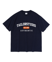 EST オーバーサイズ 半袖Tシャツ (ネイビー)