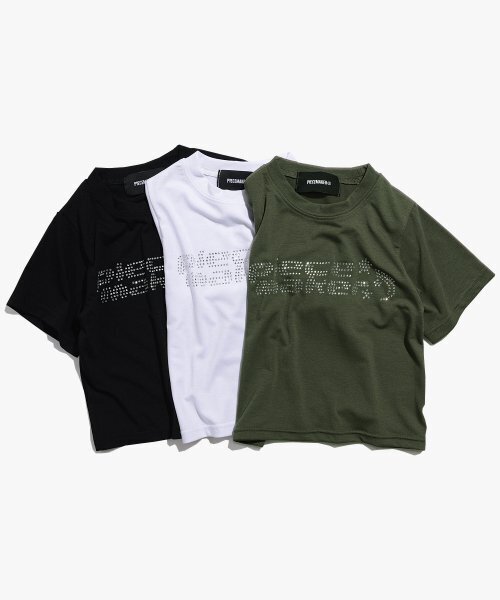 PIECEMAKER(ピースメーカー)の「CRYSTAL LOGO CROP TEE (OLIVE)(Tシャツ/カットソー・レディース・その他・FREE)」の3枚目の写真