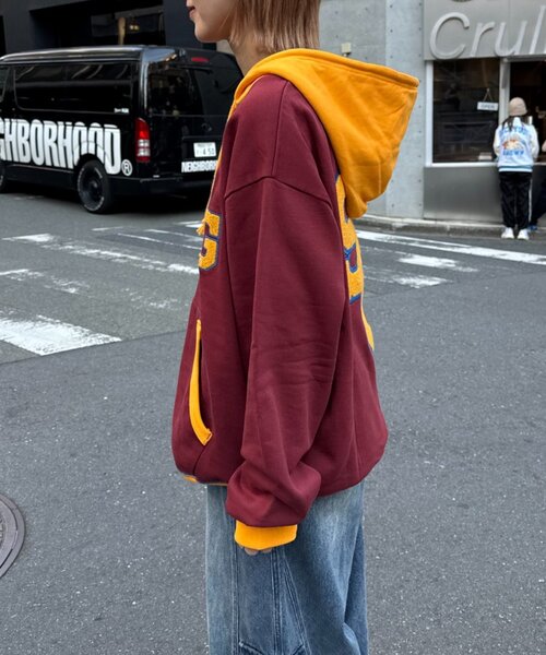 SOUNDSGOOOOD（サウンズグッド）の「【SOUNDS GOOOOD】サガラ刺繍パーカー（パーカー・レディース・グレー/バーガンディー・ONE SIZE）」の7枚目の写真