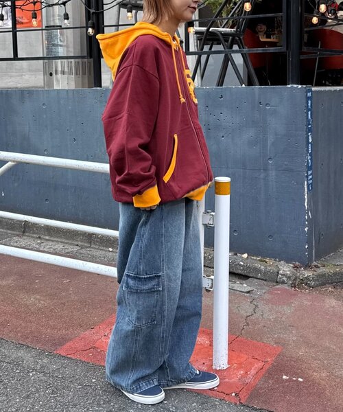 SOUNDSGOOOOD（サウンズグッド）の「【SOUNDS GOOOOD】サガラ刺繍パーカー（パーカー・レディース・グレー/バーガンディー・ONE SIZE）」の12枚目の写真