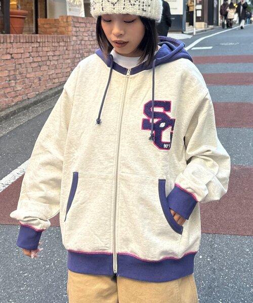 SOUNDSGOOOOD（サウンズグッド）の「【SOUNDS GOOOOD】サガラ刺繍パーカー（パーカー・レディース・グレー/バーガンディー・ONE SIZE）」の19枚目の写真