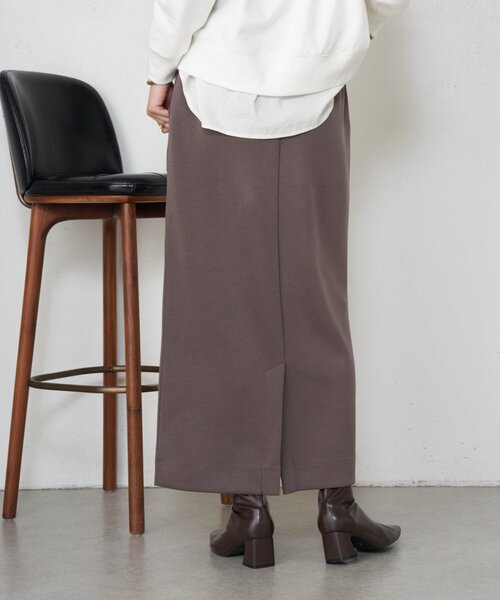Jena espace merveilleux(ジェナ エスパスメルヴェイユ)の「【伸縮性抜群◎】ボンディングIラインスカート(スカート・レディース・グレー/モカ・FREE)」の9枚目の写真