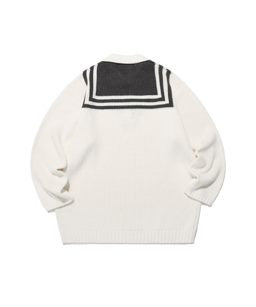 NICE GHOST CLUB(ナイスゴーストクラブ)の「FFATS SAILOR PK KNIT_IVORY(NG2EFUK640A)(ニット/セーター・レディース・アイボリー・S/M/L)」の2枚目の写真