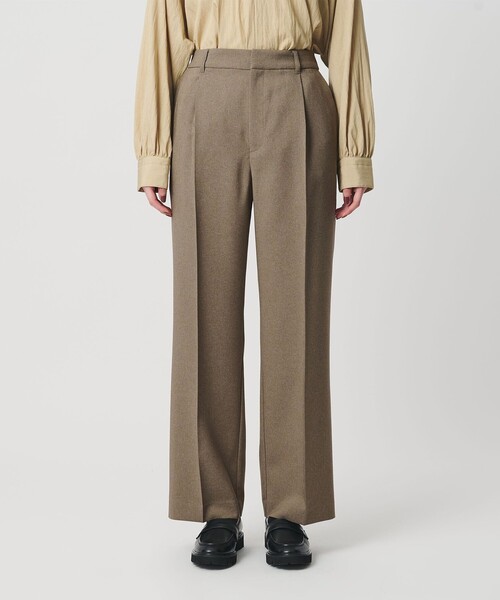 BEAUTY&YOUTH UNITED ARROWS（ビューティーアンドユースユナイテッドアローズ）の「【WEB限定 Wardrobe DAILY MINIMAL】メランジ タックストレートパンツ ウォッシャブル（スラックス・レディース・モカ/ブラック・S/M/L）」の21枚目の写真