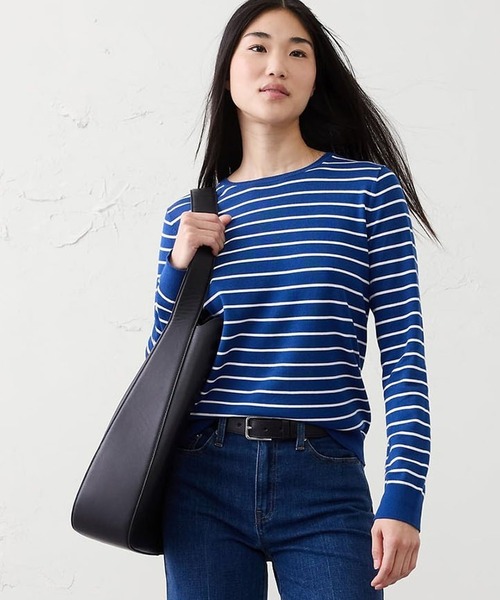 BANANA REPUBLIC FACTORY STORE(バナナリパブリック ファクトリーストア)の「BANANA REPUBLIC FACTORY STORE ストライプ フォーエバー セーター(ニット/セーター・レディース・ブルー系その他・XS/S/M/L)」の1枚目の写真